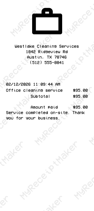 Simple Business Receipt