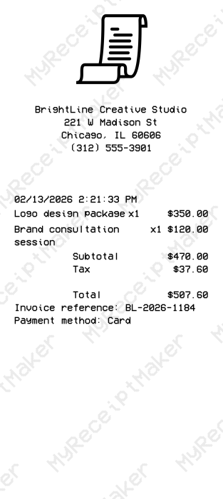 Custom Receipt Template