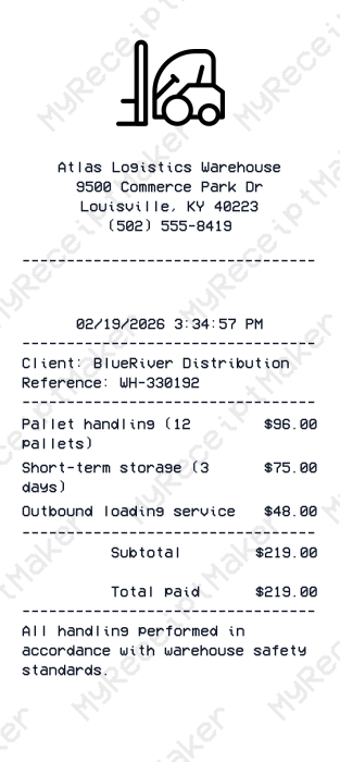 Warehouse Receipt