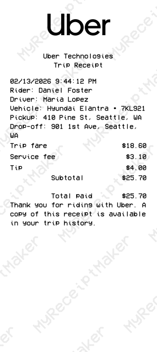 Uber Receipt