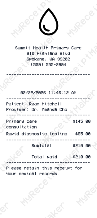 Medical Receipt