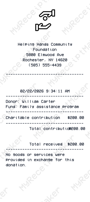 Donation Receipt